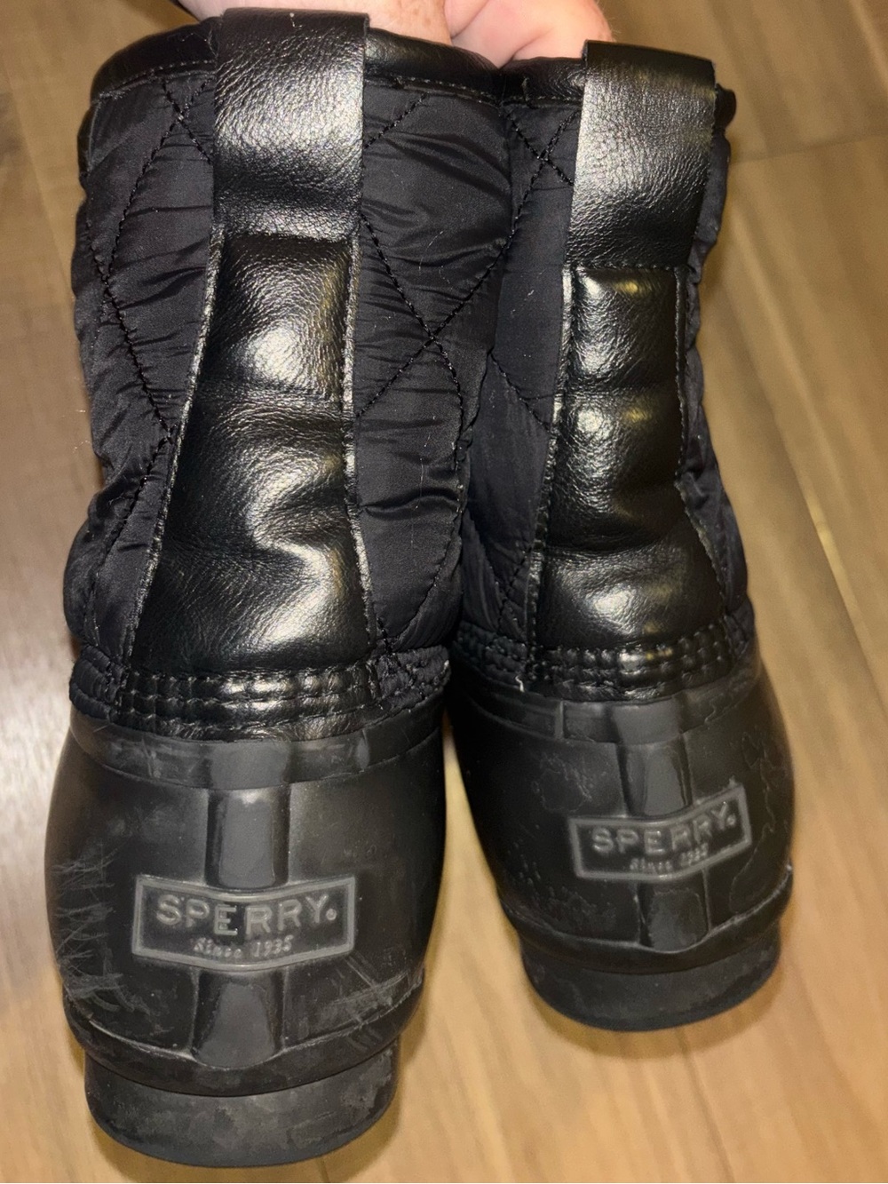 Sperry Renegade Quilted Black Duck Boots US 10.5 - Picture 6 of 8